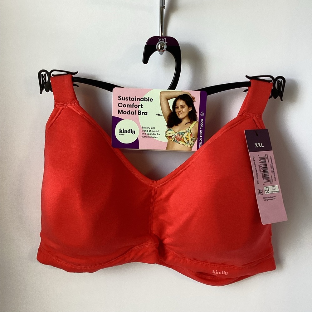 KINDLY YOURS: Poppy red comfort lounge bralette XXL